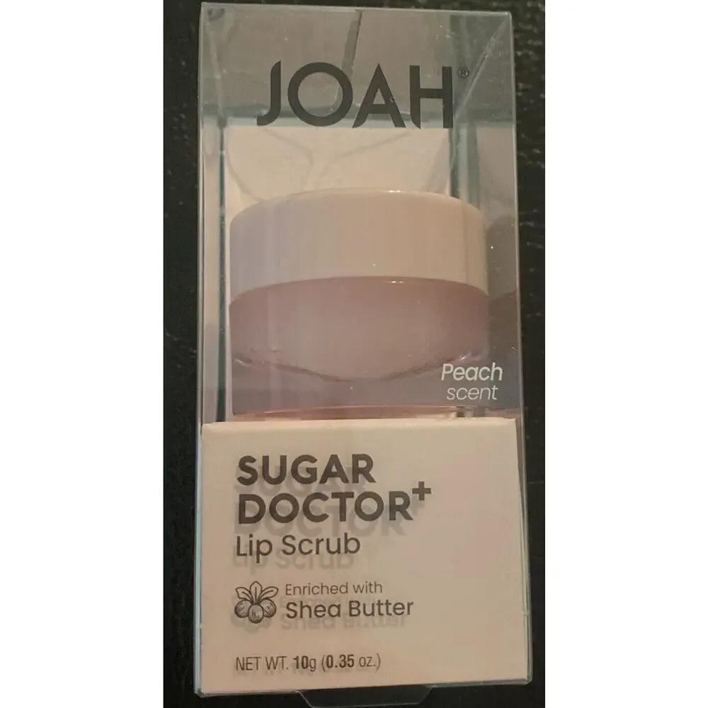 Joah (1) Sugar Doctor lip scrub Enriched with Shea Butter 0.35 oz Peach Scent